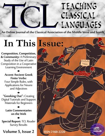 Teaching Classical Languages Volume 5 Issue 2 Cover
